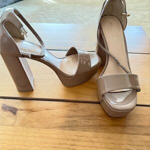 Madden Girl Women's Beige Patent Heels
